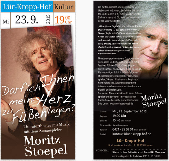 Programmflyer für den Lür-Kropp-Hof