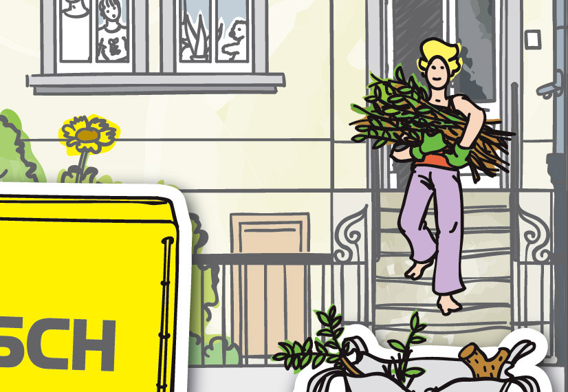 Hirsch Messestand Illustration