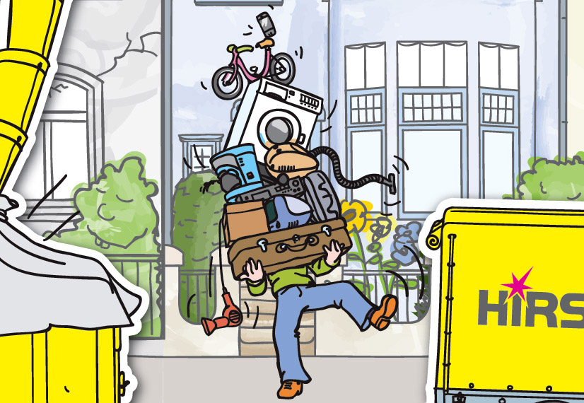 Hirsch Messestand Illustration