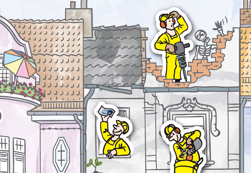 Hirsch Messestand Illustration