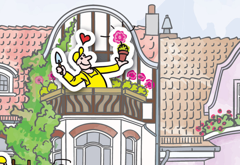 Hirsch Messestand Illustration