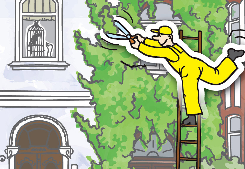 Hirsch Messestand Illustration