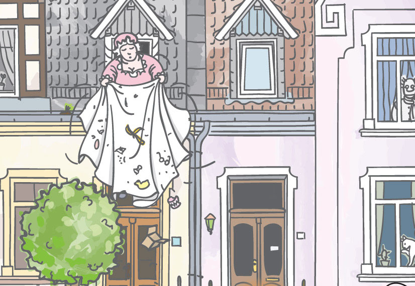 Hirsch Messestand Illustration