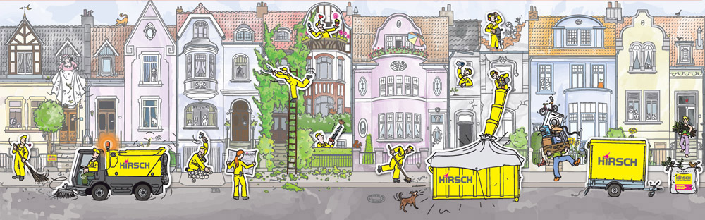 Hirsch Messestand Illustration