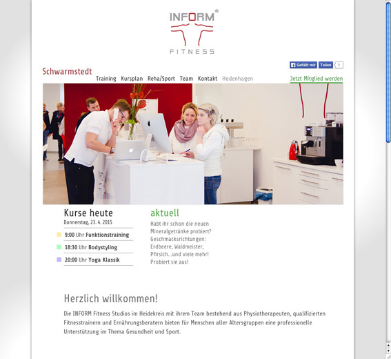 Internetauftritt INFORM Fitness
