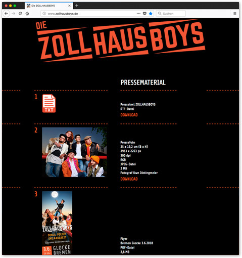 ZOLLHAUSBOYS Website