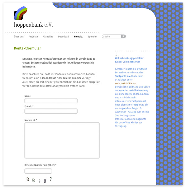 Hoppenbank e.V. Internet Redesign