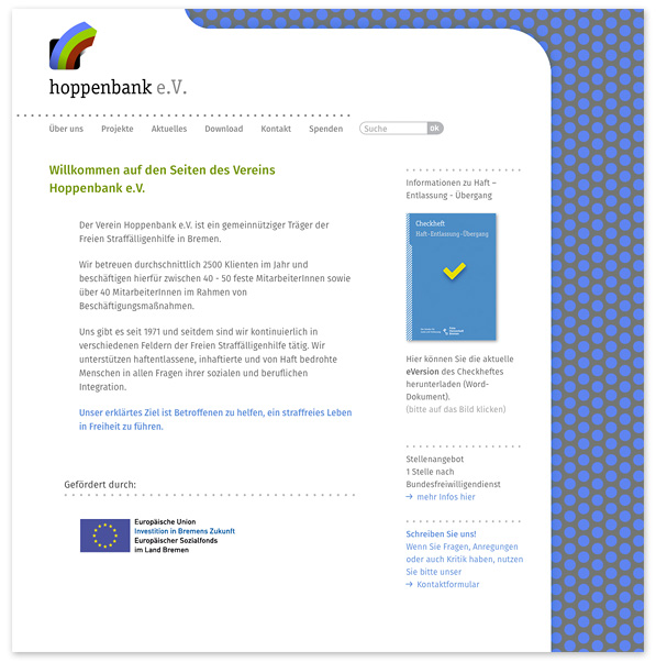 Hoppenbank e.V. Internet Redesign