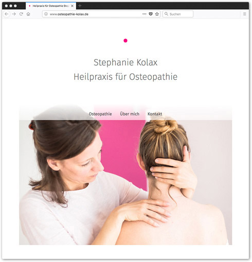 Internetseite Stephanie Kolax